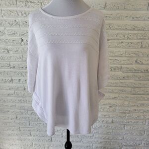 Christopher Banks Womens Top Extra Large XL Kimono Sleeve White WHI16E